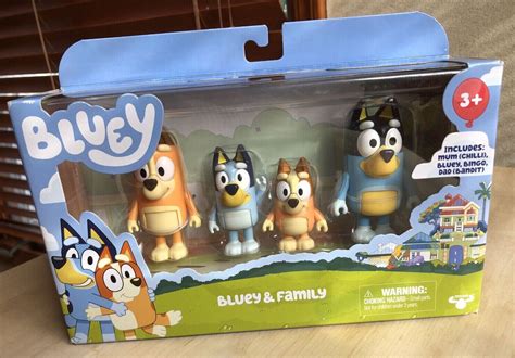 NEW Bluey Family 4-Pack Figure Set in package | #4616209708