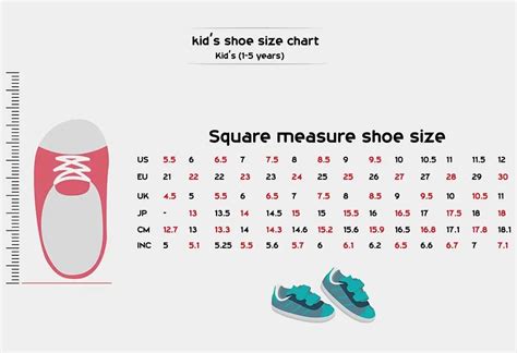 Kids Shoe Size Chart By Age For Boys & Girls