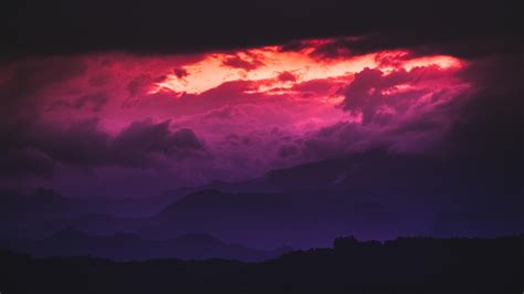 Red Sky Morning Clouds Sunrise Wallpaper Hd Nature Wa - vrogue.co
