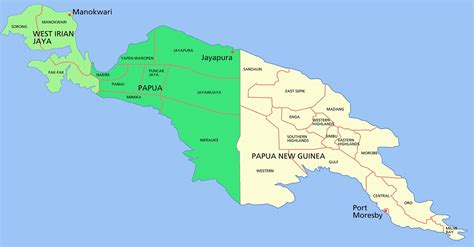 Papua Nuova Guinea Rios Mappa