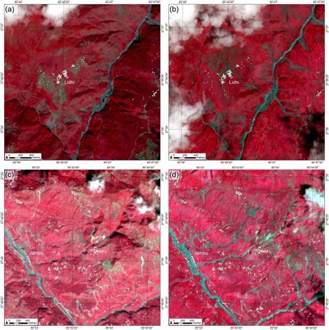 (a) Sentinel-2 satellite image dated 15/10/19, displayed in false ...