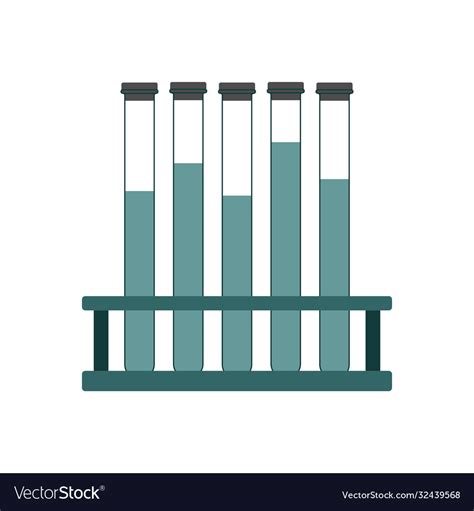 Isolated drawing laboratory test tubes Royalty Free Vector