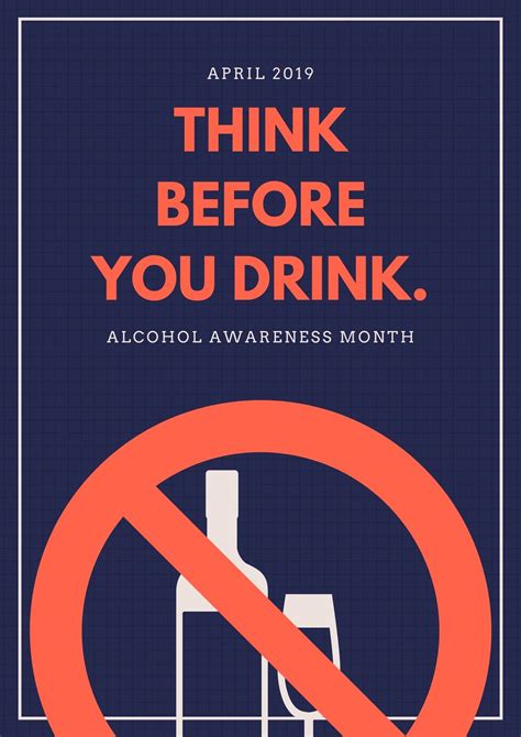 Free custom printable alcohol awareness poster templates | Canva