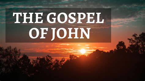 THE GOSPEL OF JOHN | Cornerstone Reformed Baptist Church