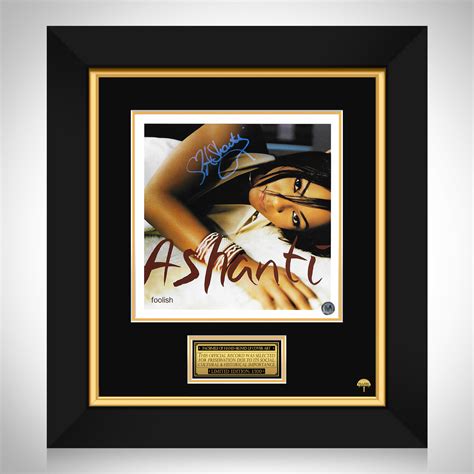 Ashanti - Foolish LP Cover Limited Signature Edition Custom Frame | RARE-T