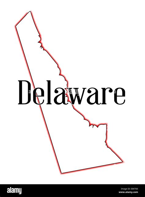 Outline map of the state of Delaware Stock Photo - Alamy