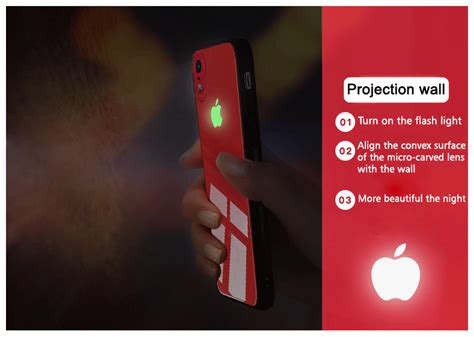 VAKU ® Apple iPhone XR 3D Logo Projector Radium Glow LED Case Back Cover - iPhone XR - Apple ...
