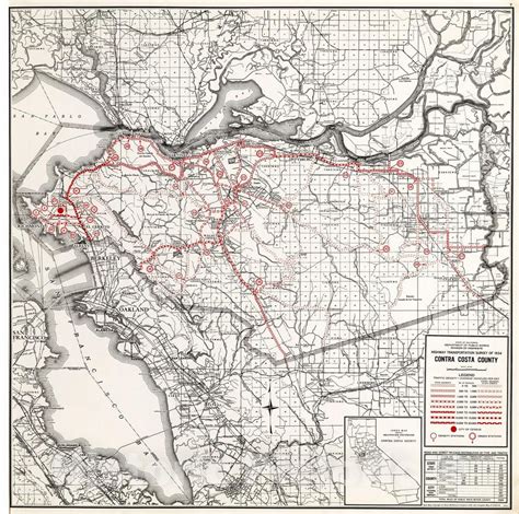 Historic Map : 1935 Contra Costa County. - Vintage Wall Art - Historic ...