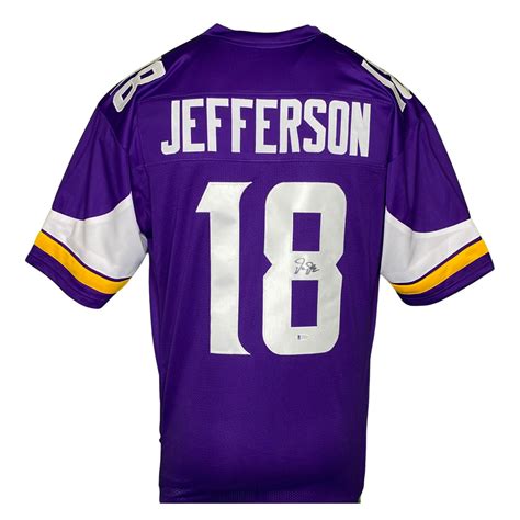 Justin Jefferson Signed Custom White Football Jersey — Elite Ink