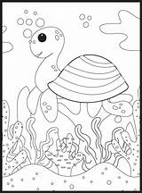 Ocean Animals Coloring Pages 16076560 Vector Art At Vecteezy sketch template