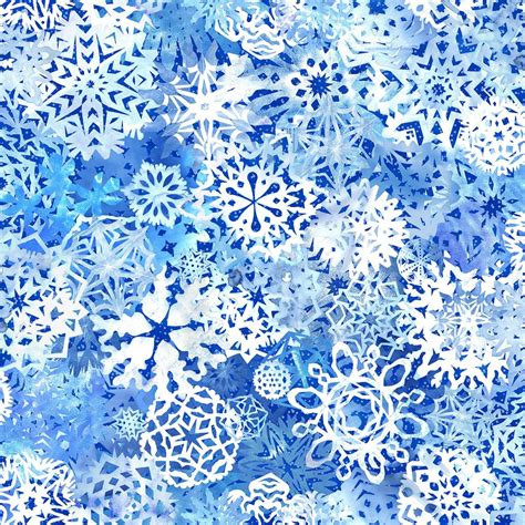 REMNANT 1 Yard 26 of Blue White Paper Snowflakes Fabric, MASD10191-N Maywood Studio Paper ...