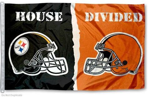 Browns vs. Steelers House Divided Flag | House divided flags, Sports ...