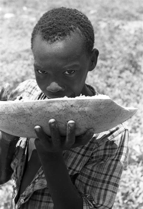 Florida Memory • African American boy eating watermelon in Jefferson County.