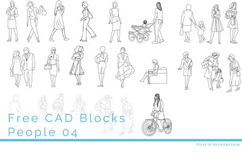 Free people CAD Blocks - Set of People 04 for download