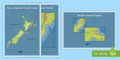 NZ Fault Lines Maps | New Zealand (teacher made) - Twinkl