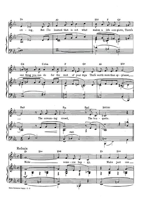 MAKE SOMEONE HAPPY Piano Sheet music | Easy Sheet Music