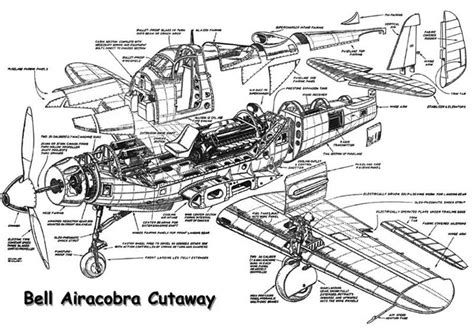 Bell P-39 Airacobra Cutaway | Aircraft, Aircraft design, Wwii airplane