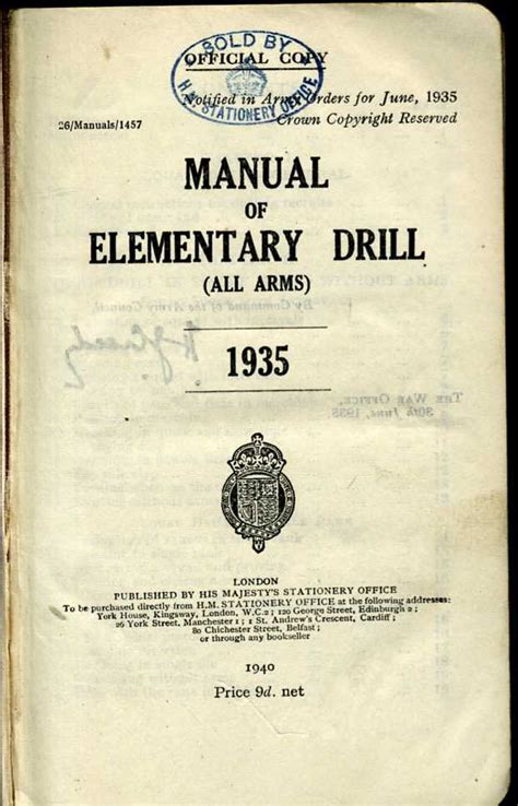 British Army Drill Manual from 1940 - Sentimental Journey - Online Store