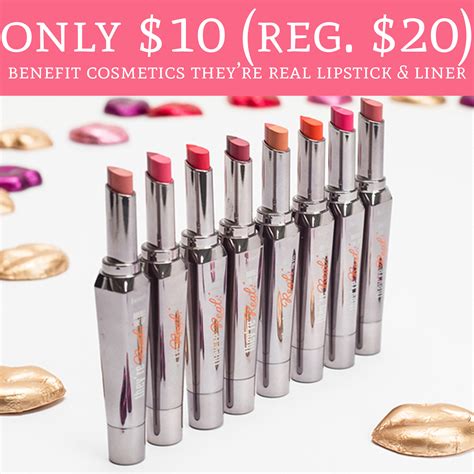 Only $10 (Regular $20) Benefit Cosmetics They're Real Lipstick & Liner ...