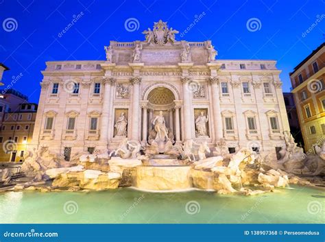 Trevi fountain at night stock photo. Image of bernini - 138907368