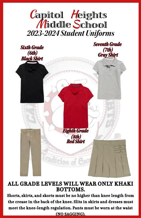 Student Uniform Information | Capitol Heights Middle School