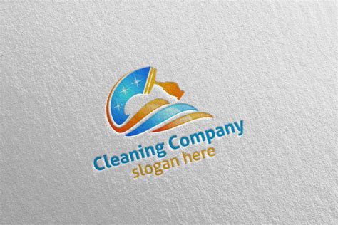 Cleaning Service Vector Logo Design (68603) | Logos | Design Bundles