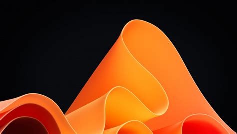 Orange waves in Windows 11 | HD wallpaper, 4K desktop images