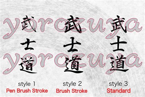 Bushido In Japanese Kanji Symbols For Tattoo – Calligraphy & Brush ...