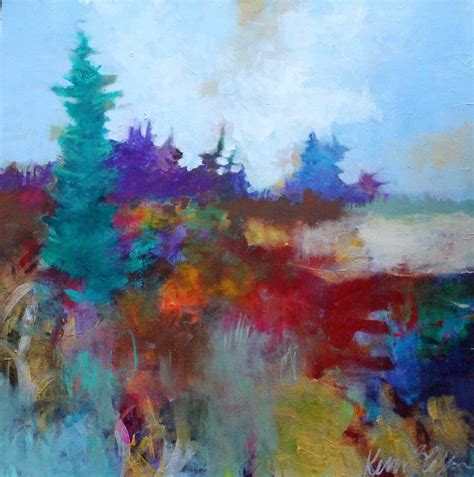 Acrylic Abstract Landscape Painting on Canvas Colorful