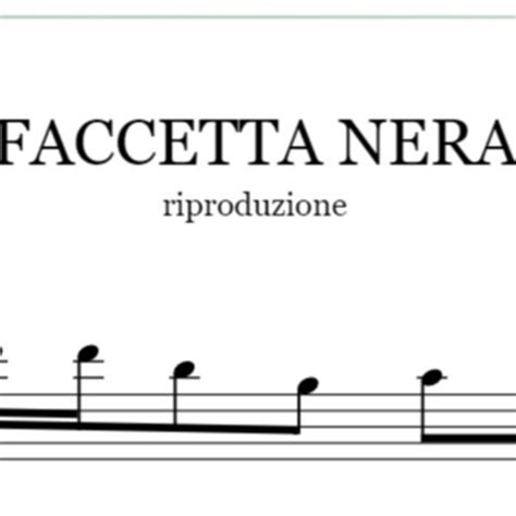 FACCETTA NERA Free Sheet Music by Neli Sugnu for Small Ensemble | Noteflight