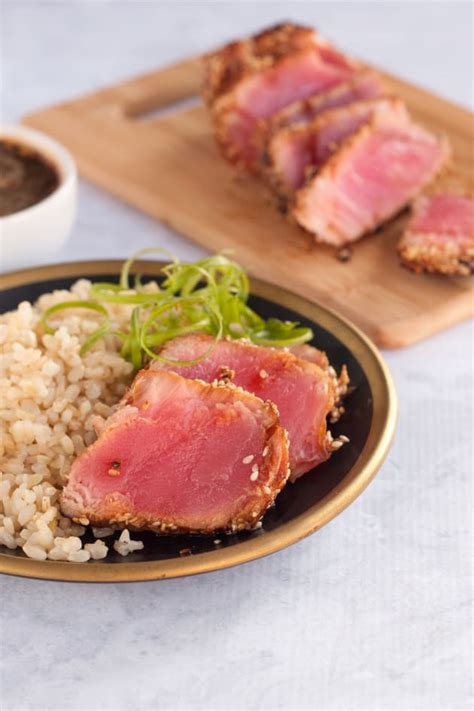 Seared Ahi Tuna Steaks - Food Fanatic