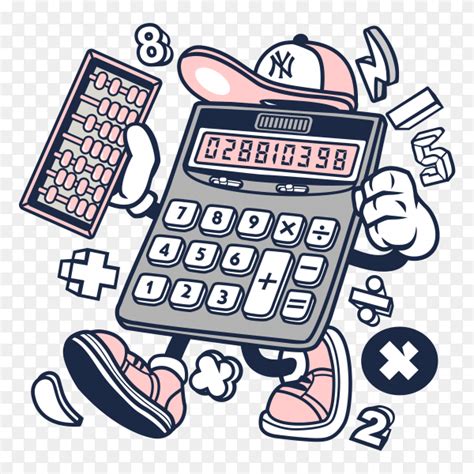 Cartoon Calculator on transparent background PNG - Similar PNG