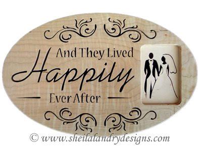 Happily Ever After Wedding Anniversary w/ Picture Frame - Sheila Landry Designs