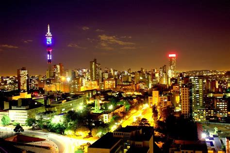 JOHANNESBURG AT NIGHT | Night city, South africa, Africa