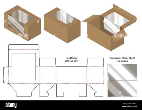 Box packaging die cut template design. 3d mock-up Stock Vector Image ...