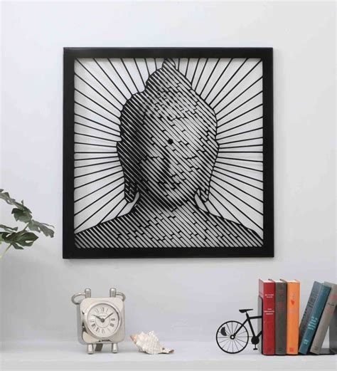 Buy Buddha Black Spiritual Wired Metal Wall Art at 15% OFF by Mint ...