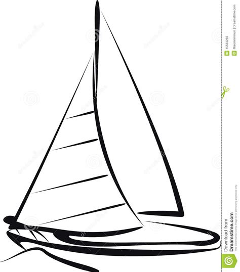 Simple Sailboat Drawing | Free download on ClipArtMag