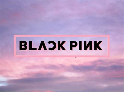 Download Blackpink Logo Pastel Sky Wallpaper | Wallpapers.com