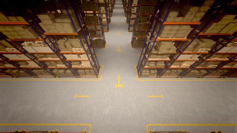 Warehouse Interior 3d Loopable Animation. Stock Footage Video (100% ...