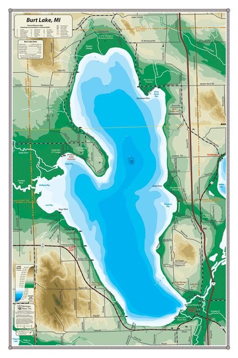 Burt Lake Topographic Map - Emilia Natividad