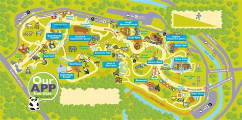 Dc zoo map - Washington zoo map (District of Columbia - USA)