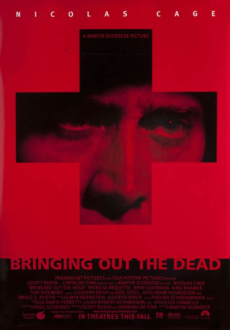 Bringing Out the Dead Original 1999 U.S. One Sheet Movie Poster - Posteritati Movie Poster Gallery