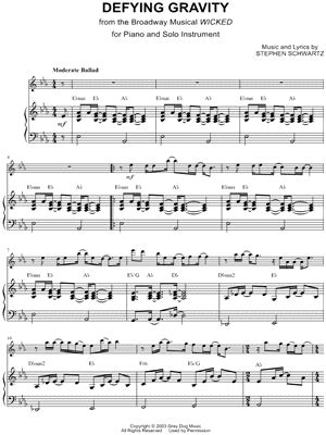 "Defying Gravity" Sheet Music - 50 Arrangements Available Instantly ...