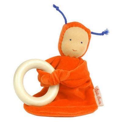 Rainbow Baby Teething Doll, Orange | Waldorf baby toys, Natural baby ...