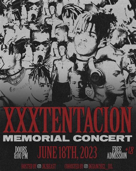 SIR STOKELEY on Twitter: "Free XXXTENTACION Memorial Concert. June 18th 2023. This is a pretty ...