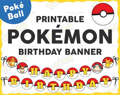 Pokémon GO: PokéBanner DIY Printable Birthday Banner