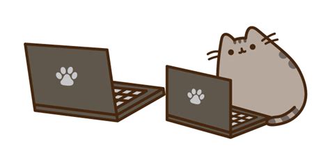 Pusheen with a Laptop cursor – Custom Cursor