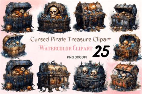 Cursed Pirate Treasure Clipart Graphic by CreativeDesign · Creative Fabrica