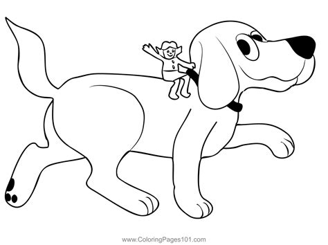 Clifford 3 Coloring Page for Kids - Free Clifford the Big Red Dog Printable Coloring Pages ...