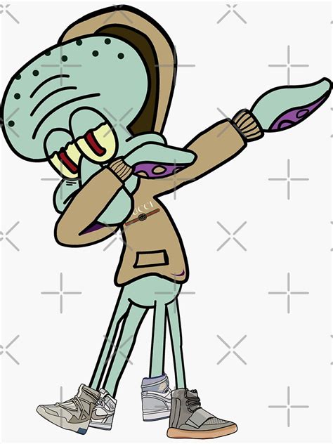 "Squidward dab" Sticker for Sale by xavierjfong | Redbubble